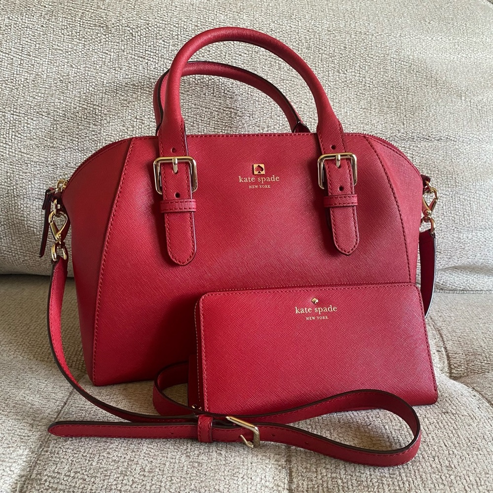 Kate Spade Cove Street Pillbox Pippa Satchel & Lacey Grand Street Wallet duo